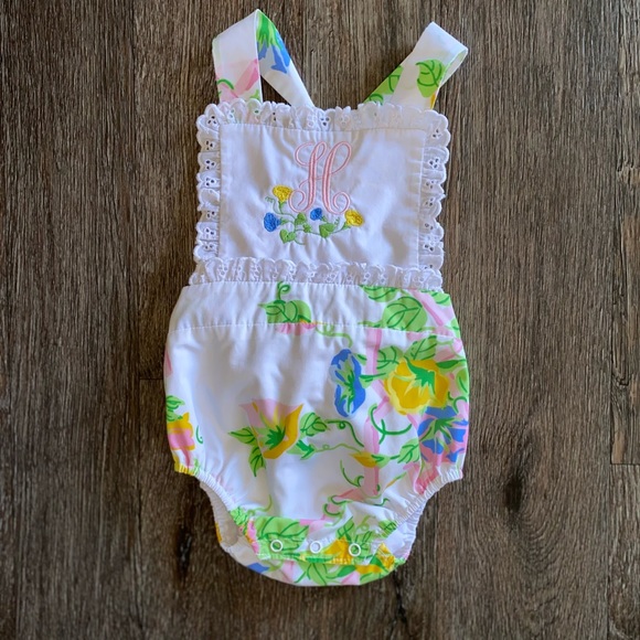 The Beaufort Bonnet Company Other - Tbbc size 0/6 Marietta Morning Glory sunsuit with H mono.  Excellent condition